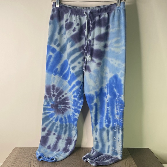 PINK Victoria's Secret Pants - Victoria's Secret Tie-Dye Sweat Pants Joggers Blue Purple M